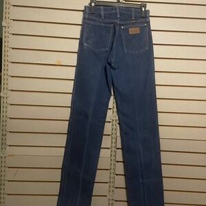 Wrangler 13MWZ Cowboy Cut Jeans Mens 28x38 Made in USA Blue Denim High Rise